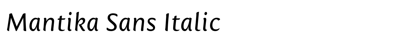 Mantika Sans Italic